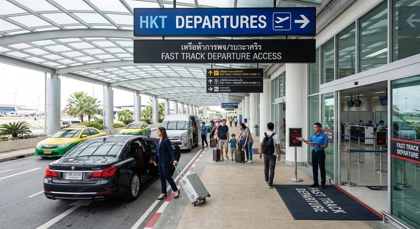 Fast Track escort meeting point on departure at Bangkok Airport — terminal entrance